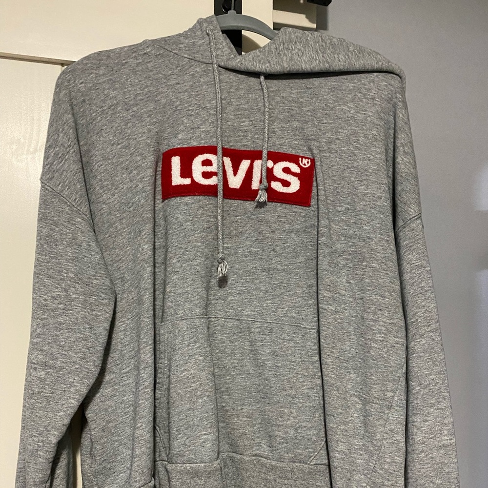 Levi's Gray Levi's Logo Patch Oversize Hoodie (M)